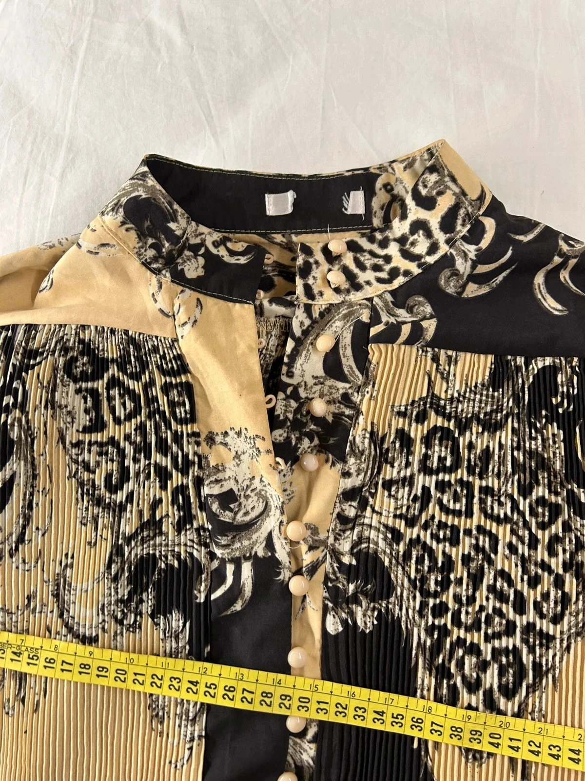 Beige and black vintage patterned maxi dress – photo 11